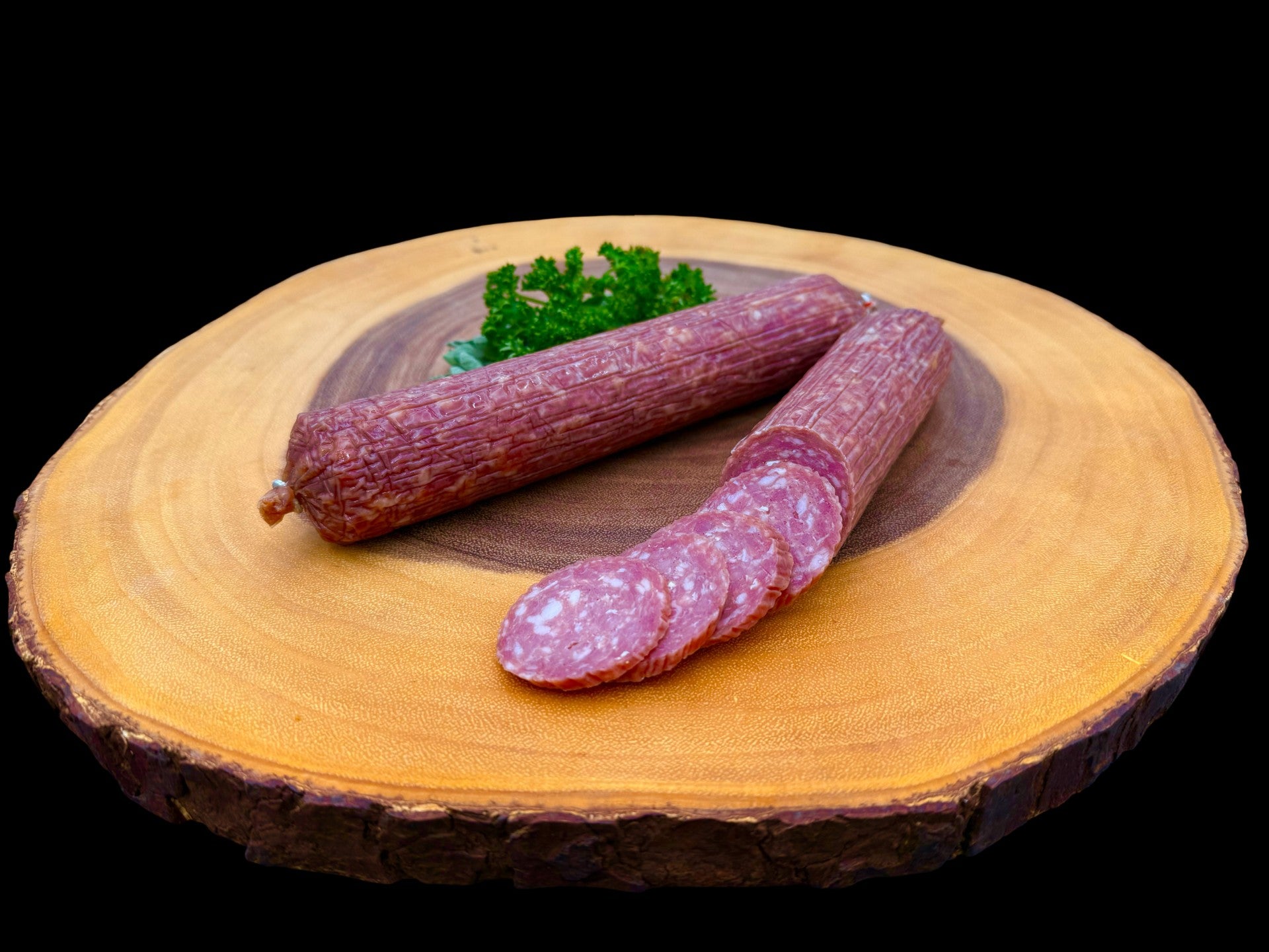 droge gerijpte worst naturel op beukenhout gerookt