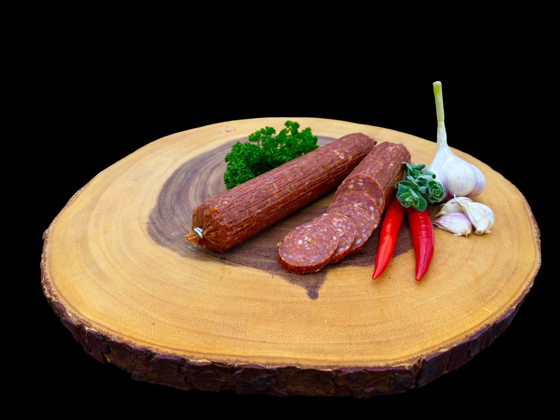 droge worst pepperoni style op beukenhout gerookt