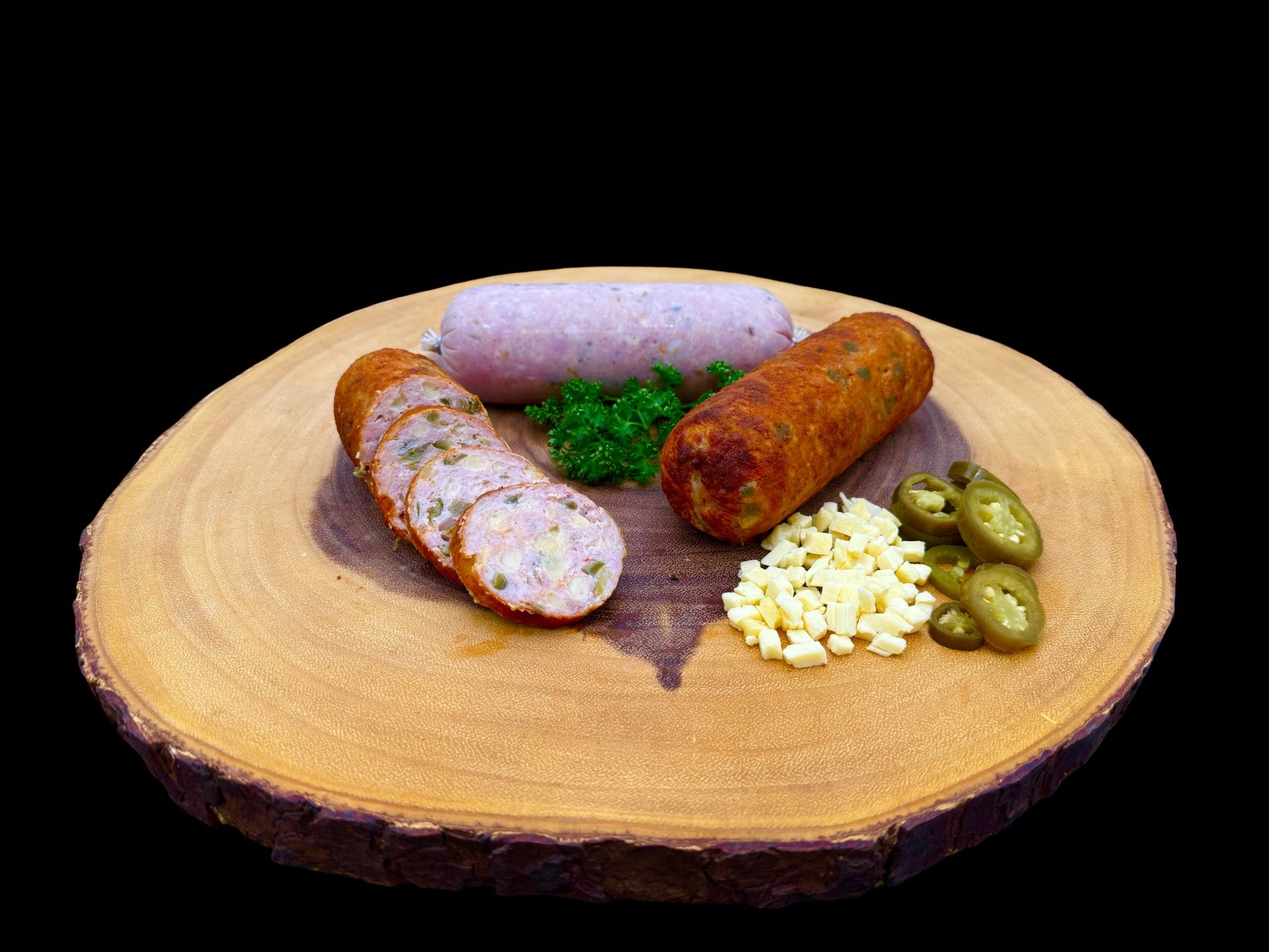 Kruidenvarken grill worst met kaas en jalapeno's***